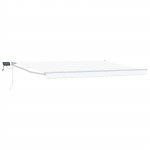 K&auml;sitsi juhitav varikatus koos led-idega valge 4 &times; 3 m