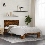 Peatsiga voodiraam suitsutatud tamm 80 x 200 cm tehispuit