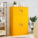 Hoiukapp 2 tk kollane sinep 90 x 40 x 145 cm teras lukustatav