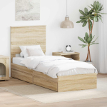 Laos voodi sahtliga peaga sonoma tamm 75 x 190 cm tehispuit