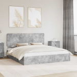 Laos voodi sahtliga peaga betoonhall 200 x 200 cm tehispuit