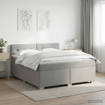 Vedruvoodi madratsiga peaga helehall 140 x 200 cm kangas