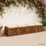 4-osalised istepad vught 4 pcs 100% pol&uuml;ester kreemjas