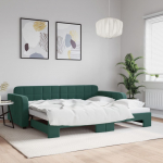 Diivanvoodi v&auml;ljat&otilde;mmatava osaga, tumeroheline, 90x200 cm samet