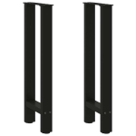 Konsoollaua jalad, mustad, 2 tk, 38 x (72&ndash;73) cm, teras