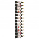 Seinale kinnitatav veiniriiul 12 pudelile, must raud