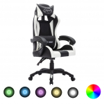 V&otilde;idus&otilde;idutool rgb led-tuledega, valge ja must, kunstnahk
