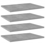 Riiuliplaadid 4 tk, betoonhall, 40x30x1,5 cm, tehispuit