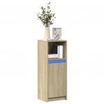 Puhvetkapp led-tulega, sonoma tamm, 38x34x100 cm, tehispuit