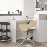 Laud riiuliga ladustamisega valge 102 x 50 x 75 cm tehispuit