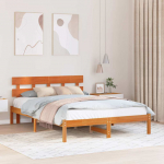 Voodi raam peaga pruun 150 x 200 cm m&auml;nnipuit