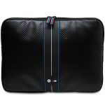 BMW Carbon & Blue Stripe sleeve for a 16" laptop - black