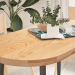 Lauaplaat, 120 x 60 x 4 cm, tammepuit ovaalne