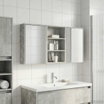 Vannitoa kapikomplekt uksega 3 pcs 126 x 16 x 62.5 cm tehispuit
