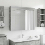 Vannitoa peeglikapp betoonhall 80 x 14.5 x 70 cm tehispuit
