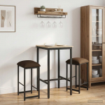 Baaritool 2 tk pruunikashall 40 x 32 x 74 cm tehispuit