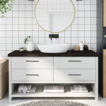 Vannitoa tasapind, tumepruun, 160x60x(2-6)cm t&ouml;&ouml;deldud t&auml;ispuit