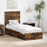 Laos voodi sahtliga suitsetatud tamm 75 x 190 cm tehispuit