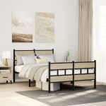 Metallist voodiraam ilma madratsita sonoma tamm 120x190 cm