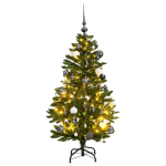 Hingedega kunstkuusk 150 ledi ja j&otilde;ulukuulidega, 120 cm