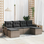 Aia diivanikomplekt ladustamisega 6 pcs hall pol&uuml;rotang