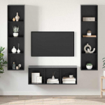 Telerikapi komplekt 3 pcs must tamm tehispuit