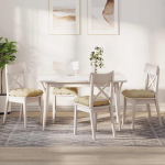 Istumispatjad 4 pcs cream 45 x 45 x 12 cm kangas