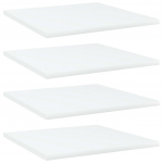 Riiuliplaadid 4 tk, valge, 40x40x1,5 cm, tehispuit