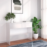 Konsoollaud, valge, 100x35x76,5 cm, tehispuit