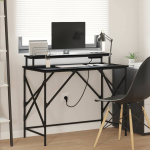 Laud led -ribatuledega must tamm 100 x 50 x 86.5 cm tehispuit