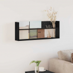 Ajakirja riiul riiuliga must tamm 80 x 12 x 30 cm tehispuit