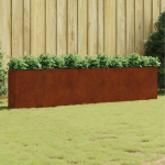 Taimekast, 360 x 40 x 80 cm, corten-teras