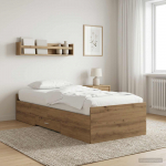 Voodiraam ladustamisega artisan tamm 80 x 200 cm tehispuit