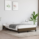 Voodiraam ilma madratsita tumepruun 120x200 cm kangas