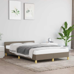 Voodiraam ilma madratsita taupe 120x200 cm kangas