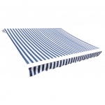 Varikatuse riie sinine ja valge 4 x 3 m (ilma raamita)