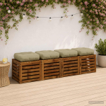 4-osalised istepad vianen 4 pcs 100% pol&uuml;ester hele roheline
