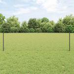 Kuusnurkne aed koos posti 10 x 0,6 m pvc-kaetud teras hall v&otilde;rk