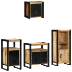 Vannitoa m&ouml;&ouml;bleset 4 tk pruun ja must 55 x 35 x 60 cm