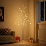 Kase-j&otilde;ulupuu valge 22 x 22 x 180 cm plastmass 319 led-i