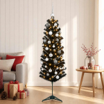 Kitsas kunstkuusk koos j&otilde;ulukuulidega 120 cm 150 led-i