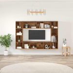 Telerikapi komplekt 4 pcs pruun 37 x 37 x 142,5 cm tehispuit