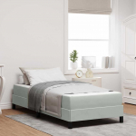 Vedruvoodi madratsiga madratsiga helehall 80 x 210 cm samet