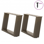 Kohvilaua jalad u-kujulised 2 tk, naturaalne teras, 50 x (30&ndash;31) cm, teras