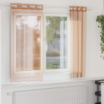 Voile kardinad r&otilde;ngastega 2 tk terrakota