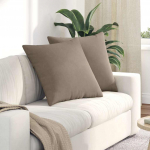 Diivanipadjad 2 pcs pruunikashall 60 x 60 cm kangas