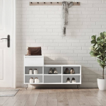 Jalatsikapp, valge, 102 x 36 x 60 cm, tehispuit