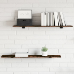 Seinariiulid 4 tk, suitsutatud tamm, 100x20x1,5 cm, tehispuit