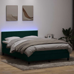 Kontinentaalvoodi madrats ja led tumeroheline 160x220 cm samet