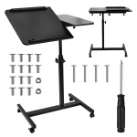 Maclean mobile desk/laptop stand, black, height adjustment 59-89cm, max. 30kg , MC-121 B